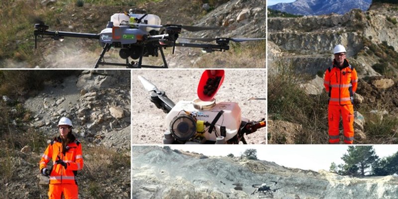 Cemex dronovima zasijao teže dostupne dijelove rudnika