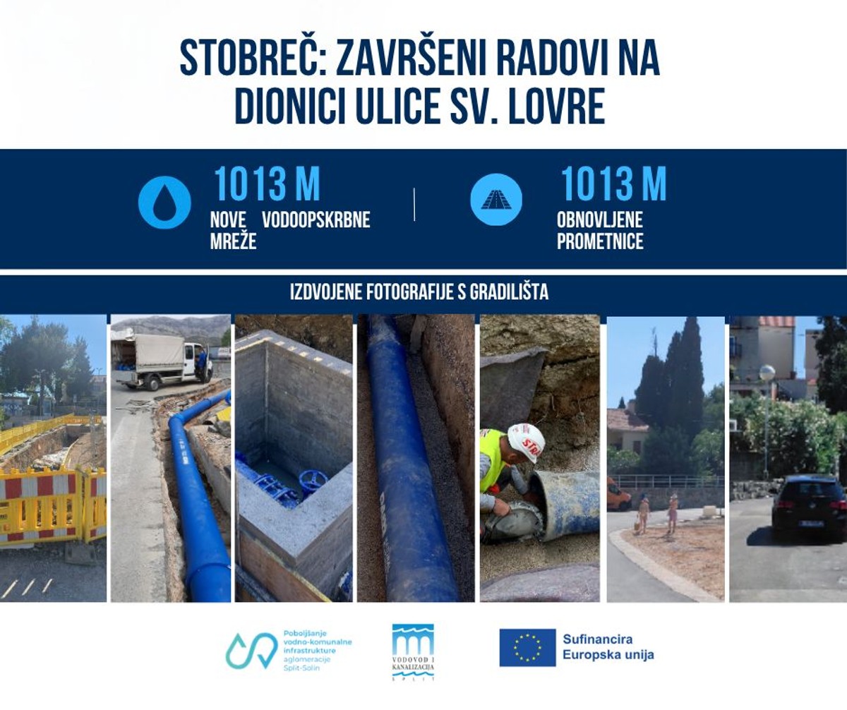 GOTOVI RADOVI Izgrađena nova magistralna vodoopskrbna mreža u Stobreču