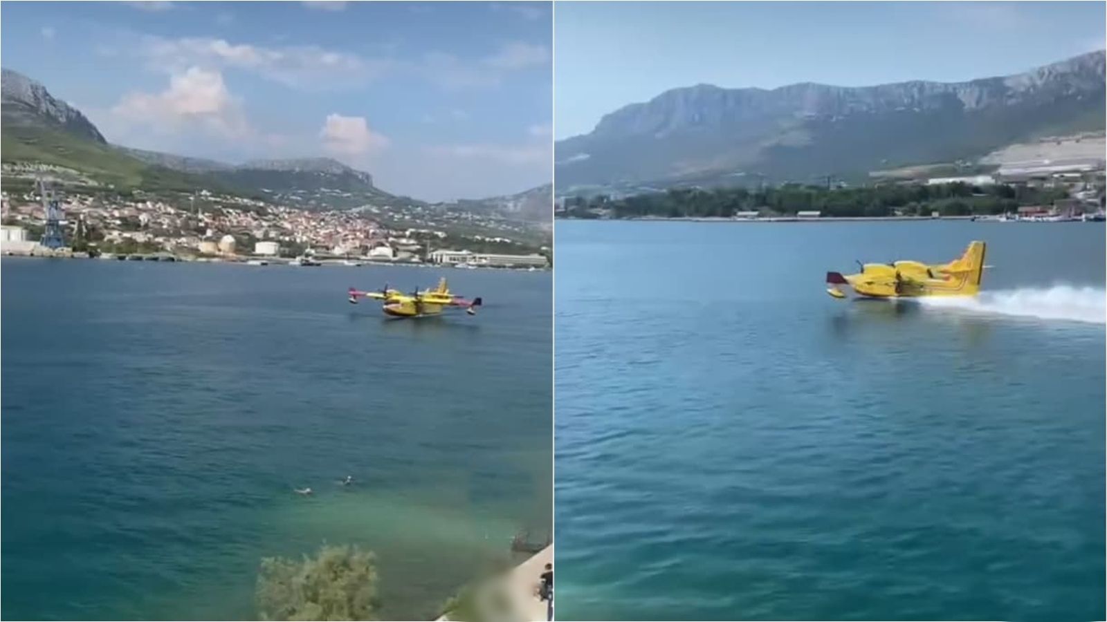 VIDEO Kanader zahvatio more pred očima kupača u Vranjicu