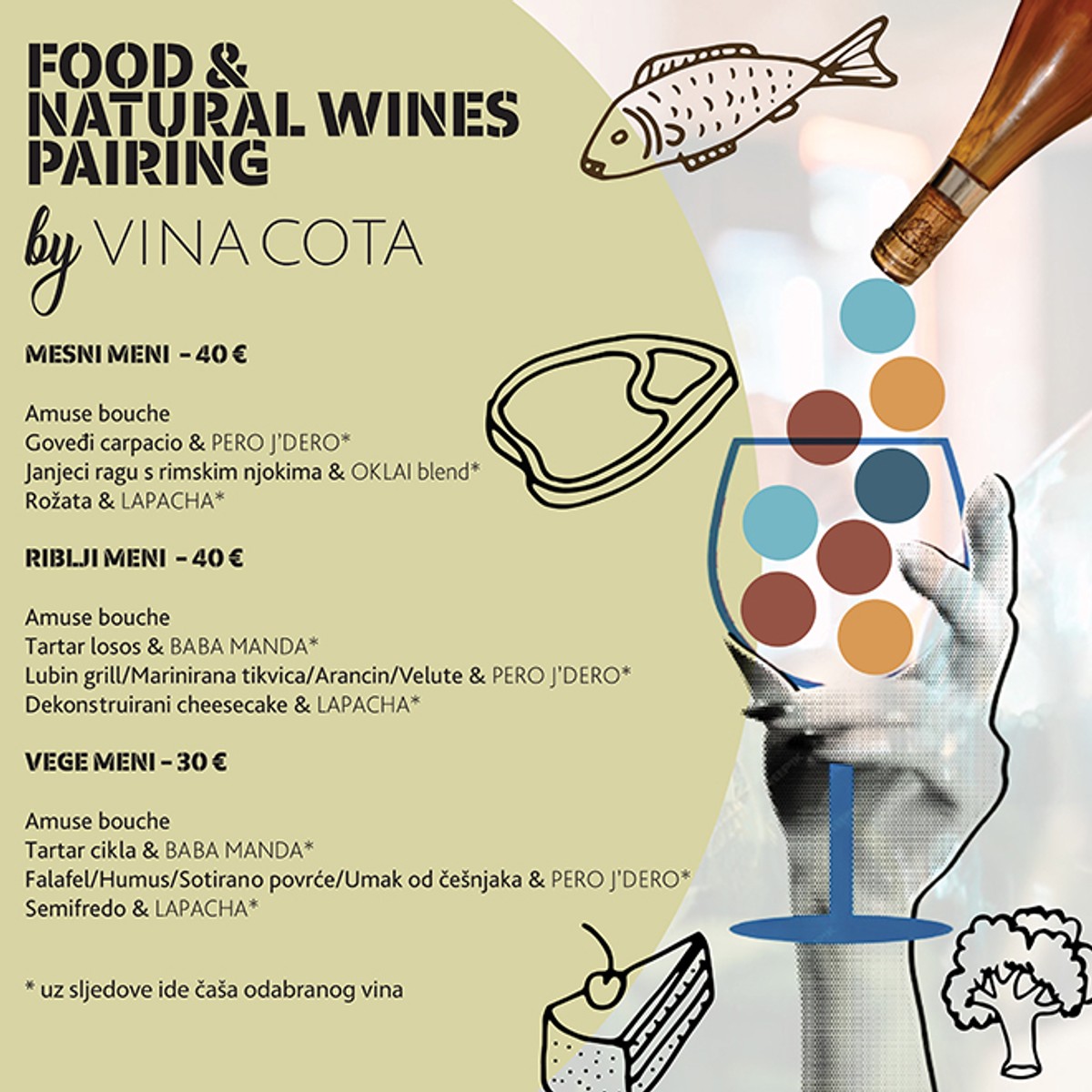 Baza* food bar & good vibes i vinarija Cota - spoj vrhunske gastronomije i prirodnih vina