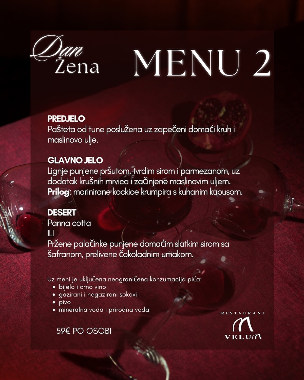Velum slavi Dan žena uz ekskluzivnu večer vrhunske gastronomije i glazbe uživo