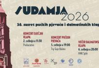 Sudamja 2026: Tri večeri glazbe i tradicije u organizaciji KUD-a Filip Dević