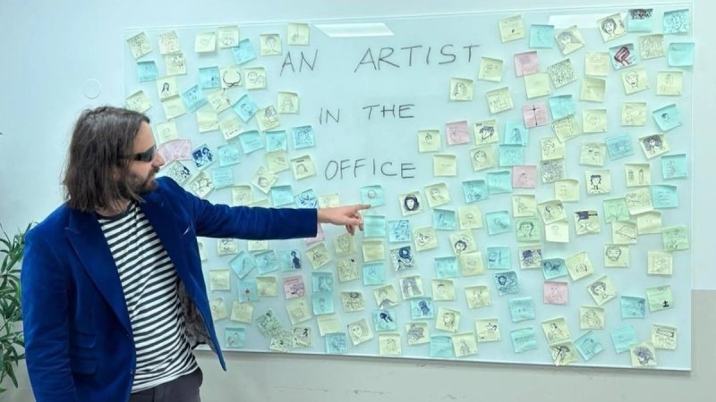 ARTIST IN THE OFFICE Rođendanski happening Dina Grčića