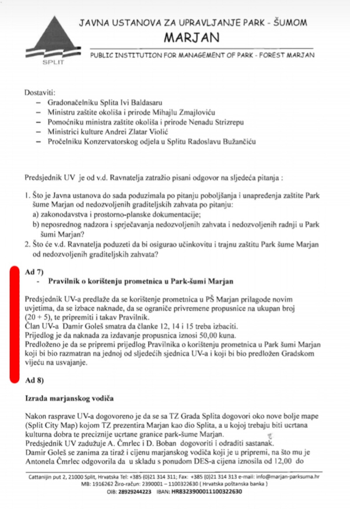 KOTUR: Srđan Marinić je pet mjeseci inzistirao da se Pravilnikom dozvoli promet do Bena