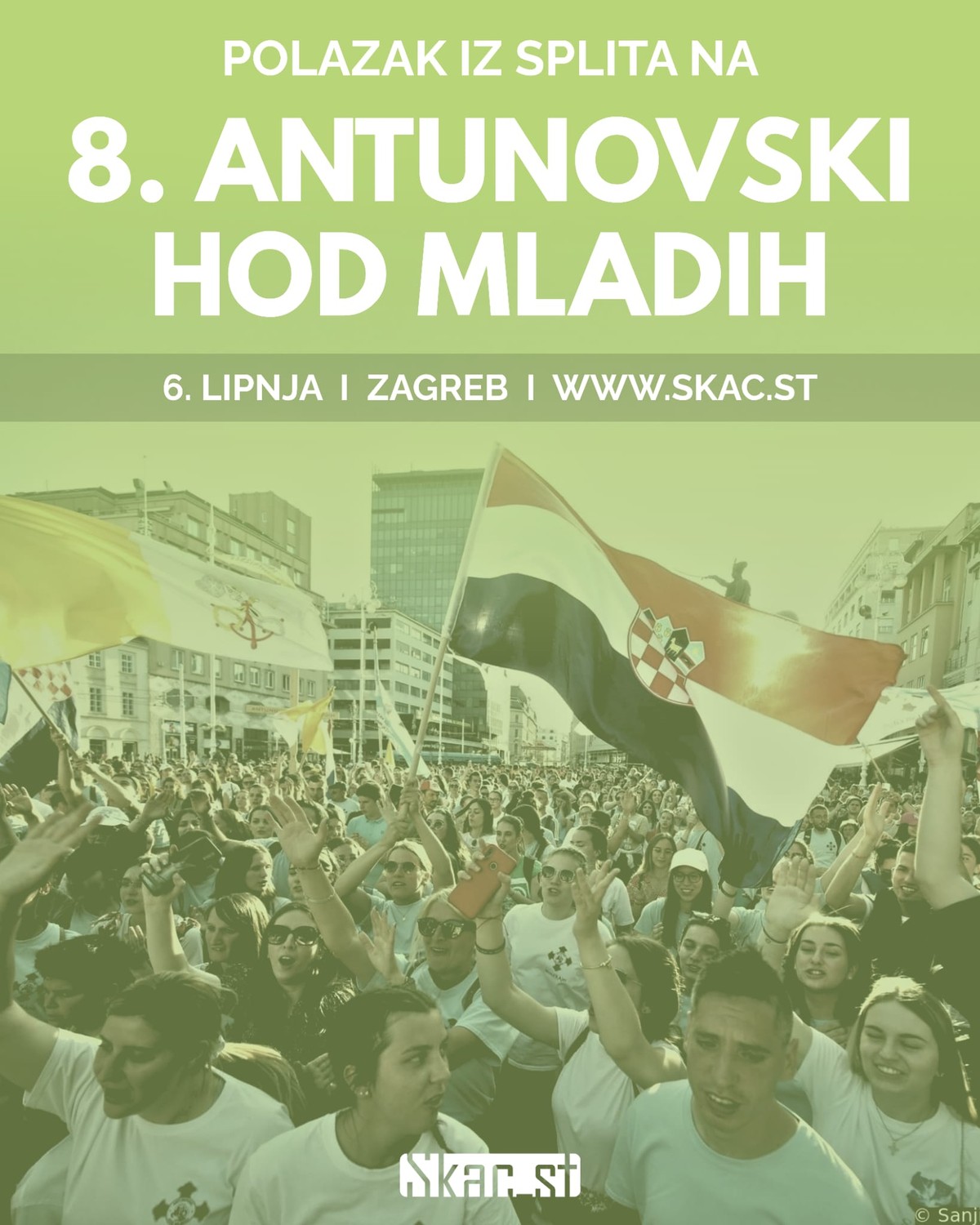 SKAC Split organizira prijevoz na 8. Antunovski hod mladih u Zagrebu