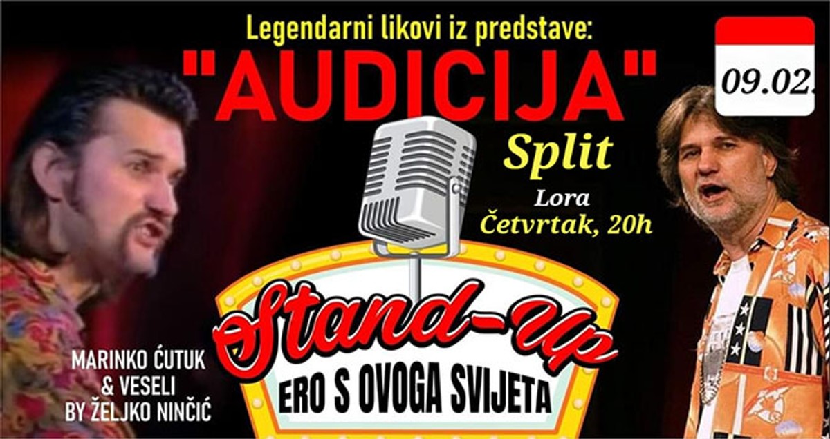 ERO S OVOGA SVIJETA Legendarni član Audicije stiže u Split 9. veljače