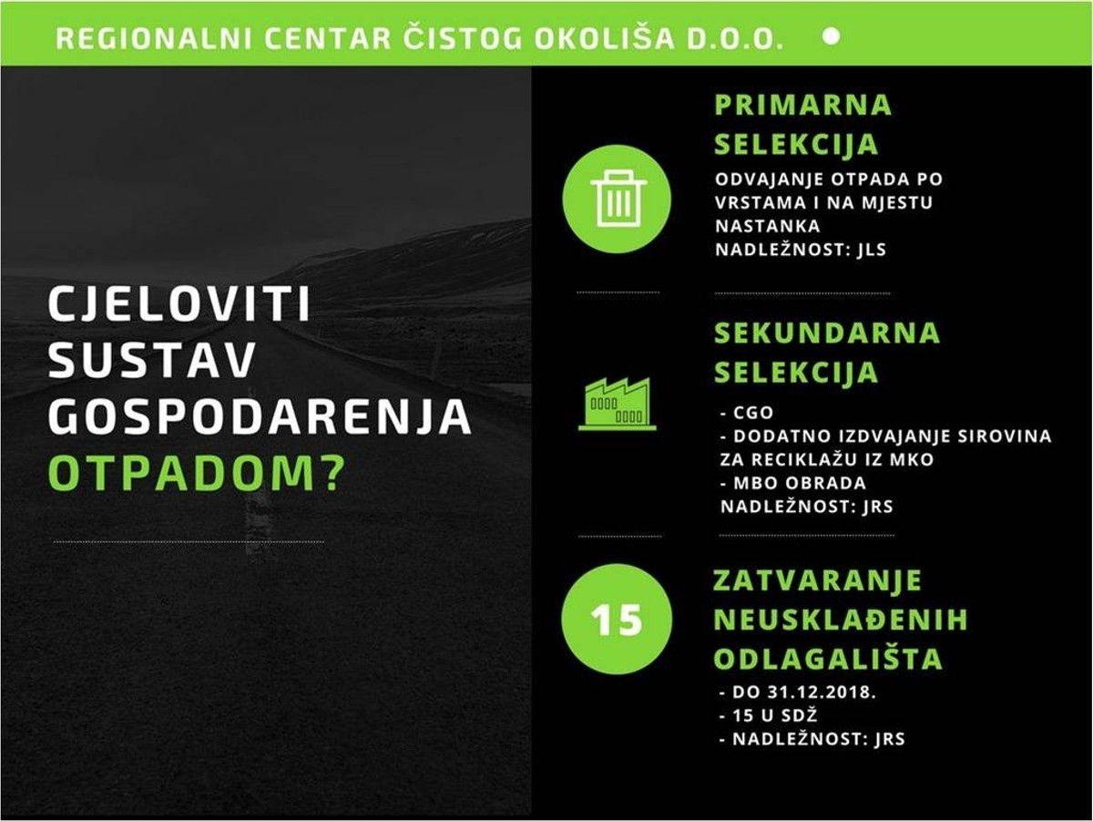 Cjeloviti sustav gospodarenja otpadom stvorit će nove vrijednosti, uvjete za gospodarski rast i razvoj te nova radna mjesta