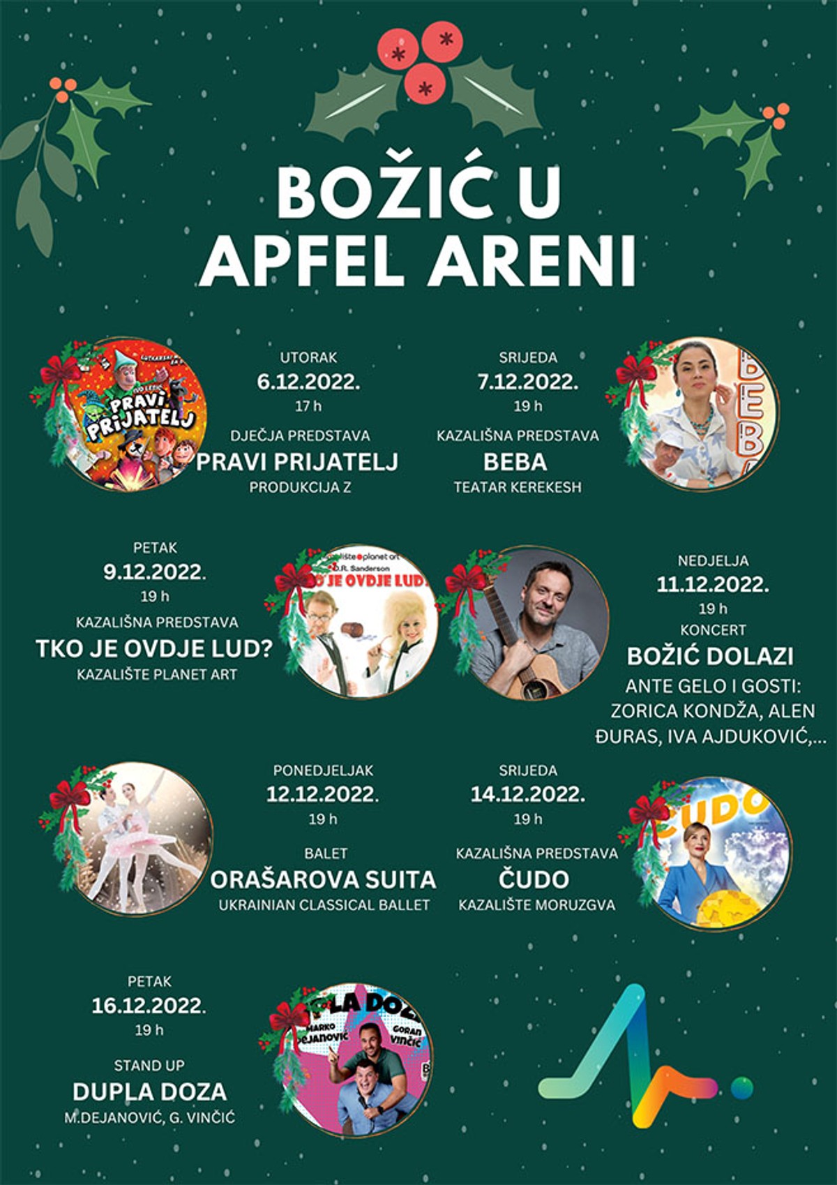 BOŽIĆ U APFEL ARENI Provjerite bogat program novog centra Makarske rivijere!