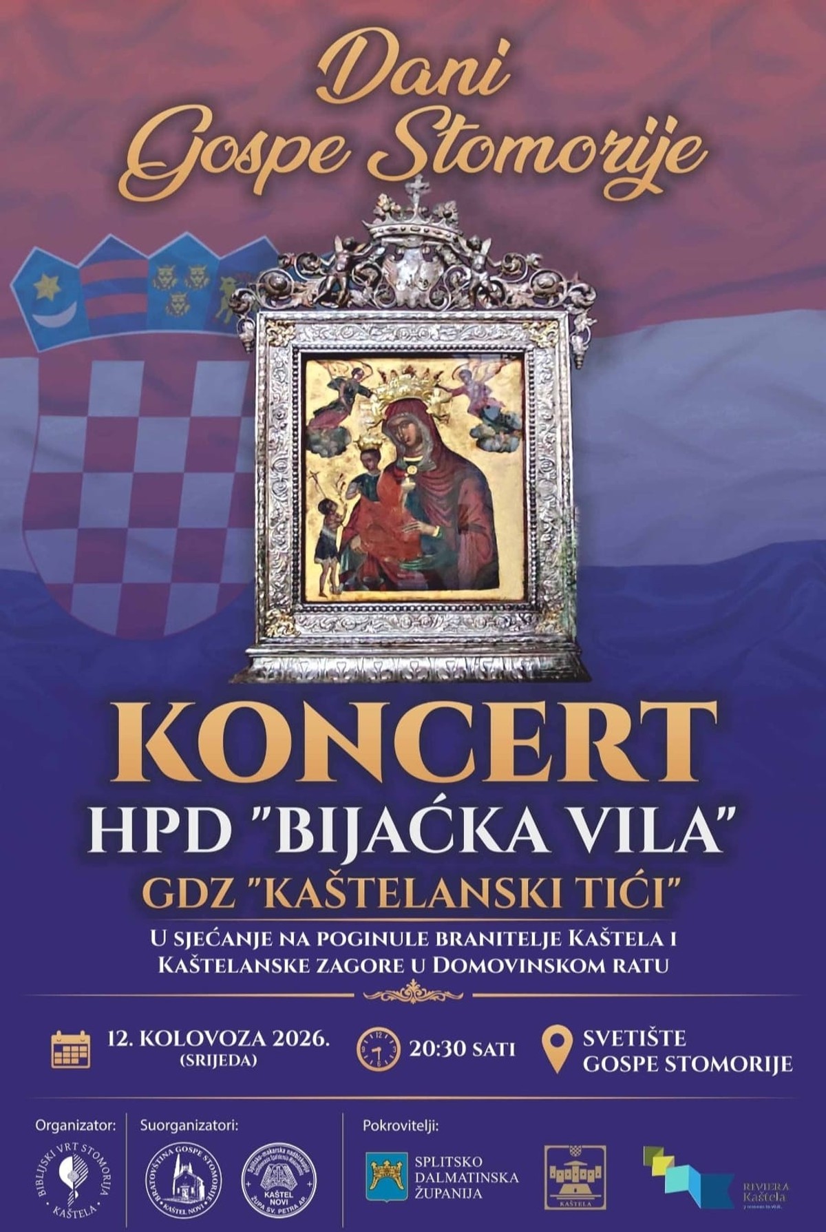 DANI GOSPE STOMORIJE Koncert duhovnih i domoljubnih skladbi