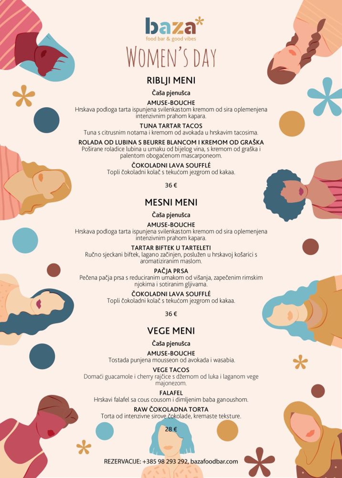 Ovako Split slavi Dan žena: Baza* food bar donosi 3 prigodna menija i glazbu uživo