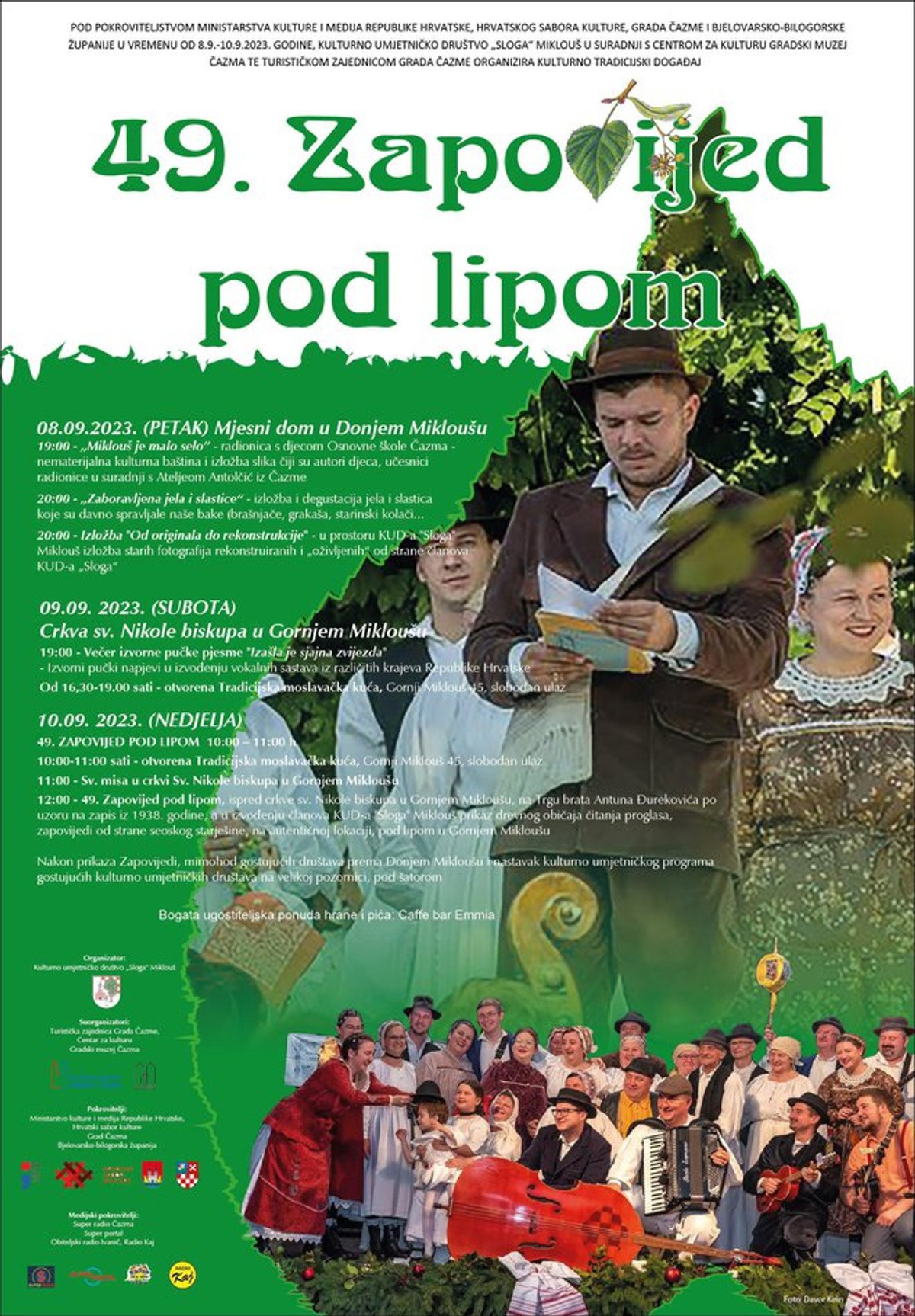 POVIJESNA 'ZAPOVIJED POD LIPOM' Sutra pokraj Čazme kreće jedinstveni povratak u prošlost