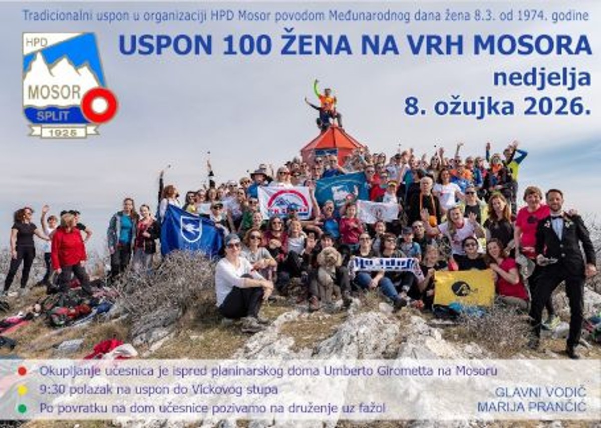 52. tradicionalni uspon '100 žena na vrh Mosora'