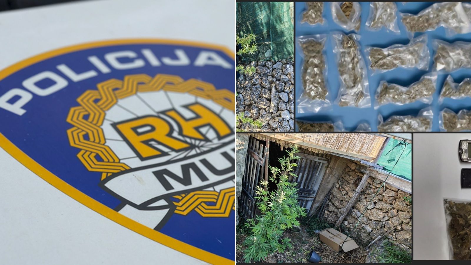 HVAR Četiri osobe predane pritvorskom nadzorniku zbog droge i oružja