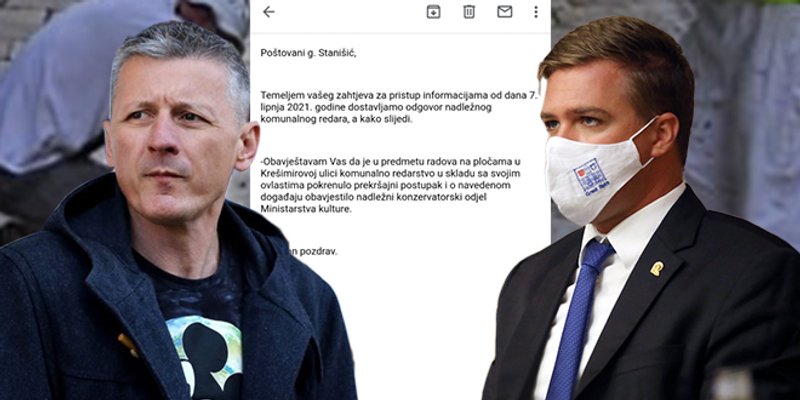 MALO MISTO Stanišić prijavio Prkića zbog popravljanja ploče u centru grada, komunalno redarstvo pokrenulo prekršajni postupak