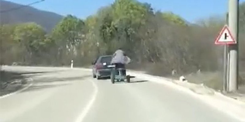 NEOBIČNA NEZGODA: Opasna vuča nije završila dobro