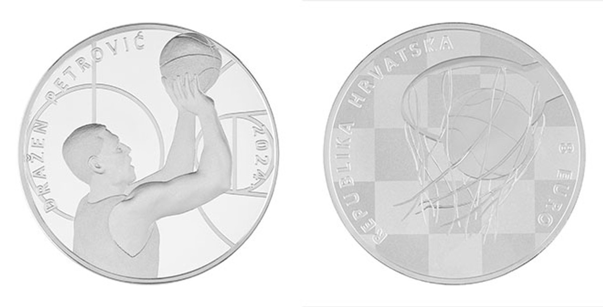 U slavu hrvatskog košarkaškog Mozarta: HNB i HKN pripremili seriju zlatnih i srebrnih kovanica za šezdesetu obljetnicu rođenja Dražena Petrovića