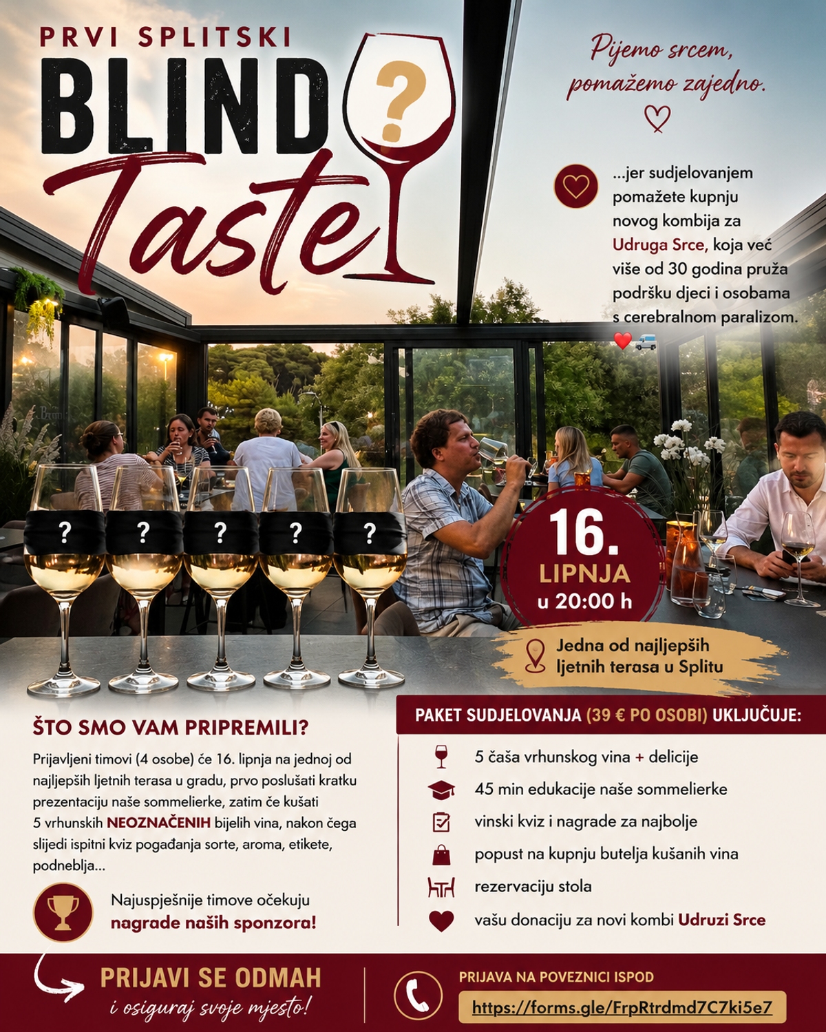 ZA UDRUGU SRCE Prvi splitski 'Blind taste' vina