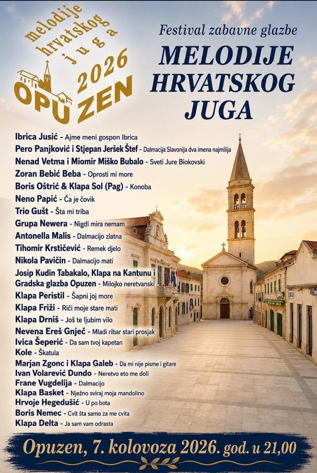 U Opuzenu dodijeljene nagrade Melodija hrvatskog juga: Grand Prix osvojila grupa Newera