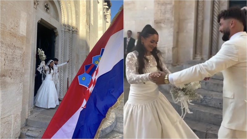 Lovro i Monika rekli 'da' u Trogiru: Ljubav ih spojila, a rodni grad okupio najbliže