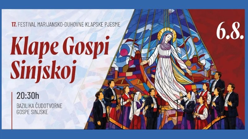 Festival 'Klape Gospi Sinjskoj' ponovno okuplja najbolje klape u bazilici Čudotvorne Gospe Sinjske