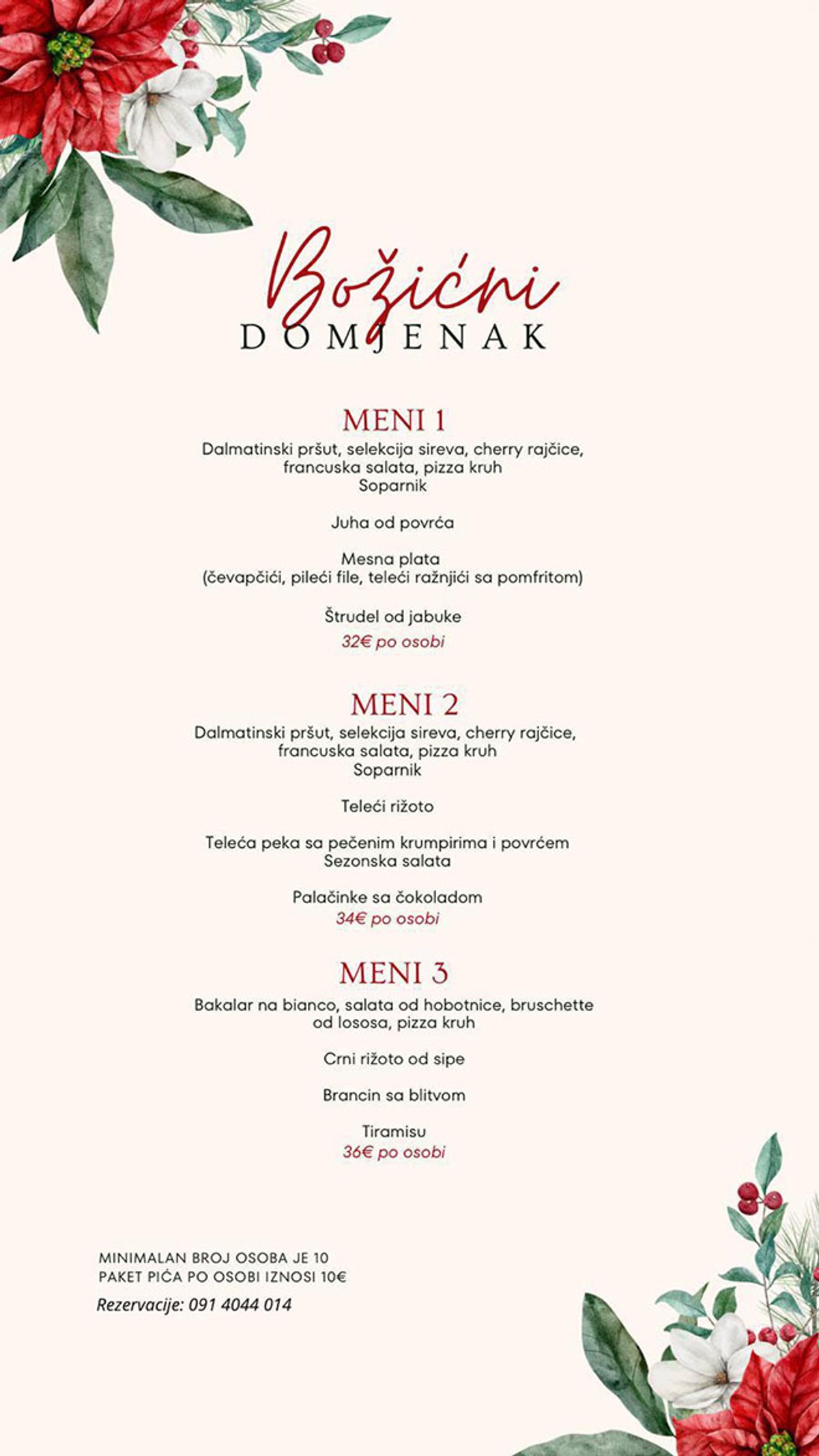 Nevjerojatna blagdanska ponuda u restoranu Horus u Stobreču, provjerite detalje