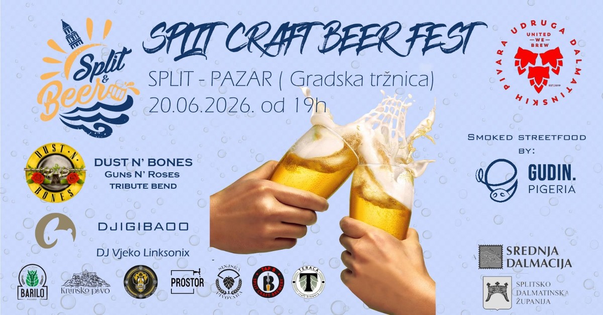 SUBOTNJA FEŠTA NA PAZARU Split Craft Beer Fest uz hitove Guns N' Rosesa