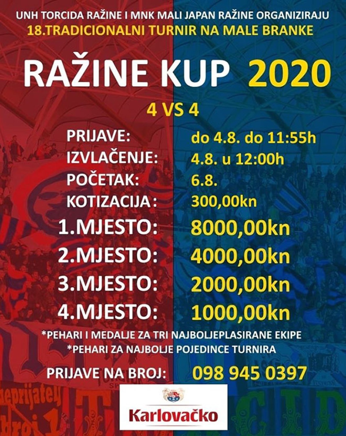 SVI NA MALE BRANKE: Požurite, još malo je vremena ostalo za prijavu na turnir u Ražinama!