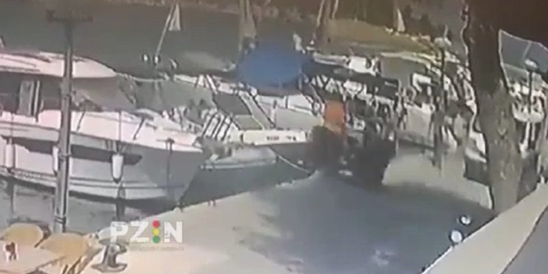 VIDEO Quadom uletio na brod privezan na Šolti, jedna osoba je ozlijeđena