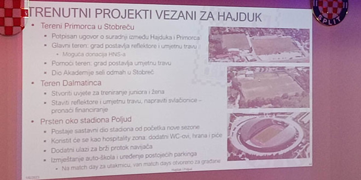 HAJDUKOVA SKUPŠTINA Ivica Puljak: Početak obnove stadiona Poljud bi trebao uslijediti u drugom kvartalu 2024. godine!
