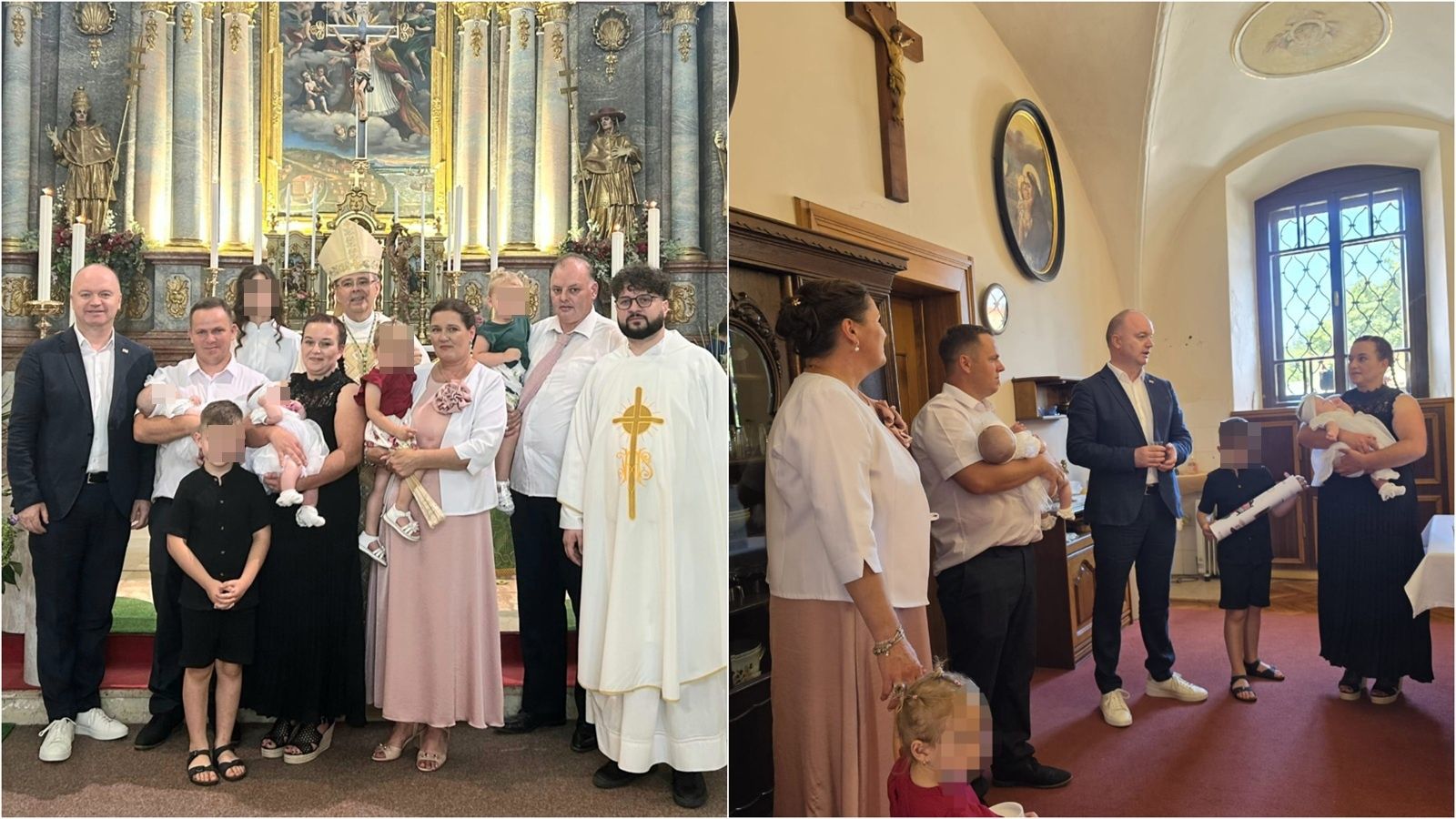 Ministar demografije Šipić na krštenju šestog i sedmog djeteta u obitelji Moharić