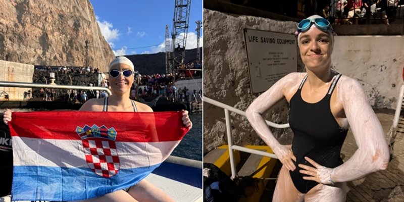 VIDEO Dina Levačić uspješno otplivala oko otoka Sveta Helena