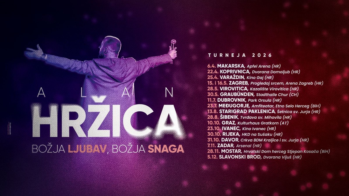 Alan Hržica najavio turneju 'Božja ljubav, Božja snaga', otkrio i kako čeka trećeg sina