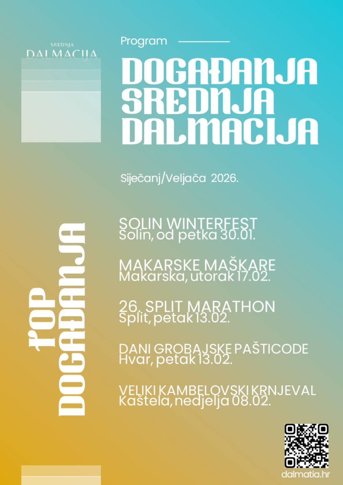 Šarenilo karnevala i sporta u Srednjoj Dalmaciji: Veljača u znaku tradicije, zabave i aktivnog turizma