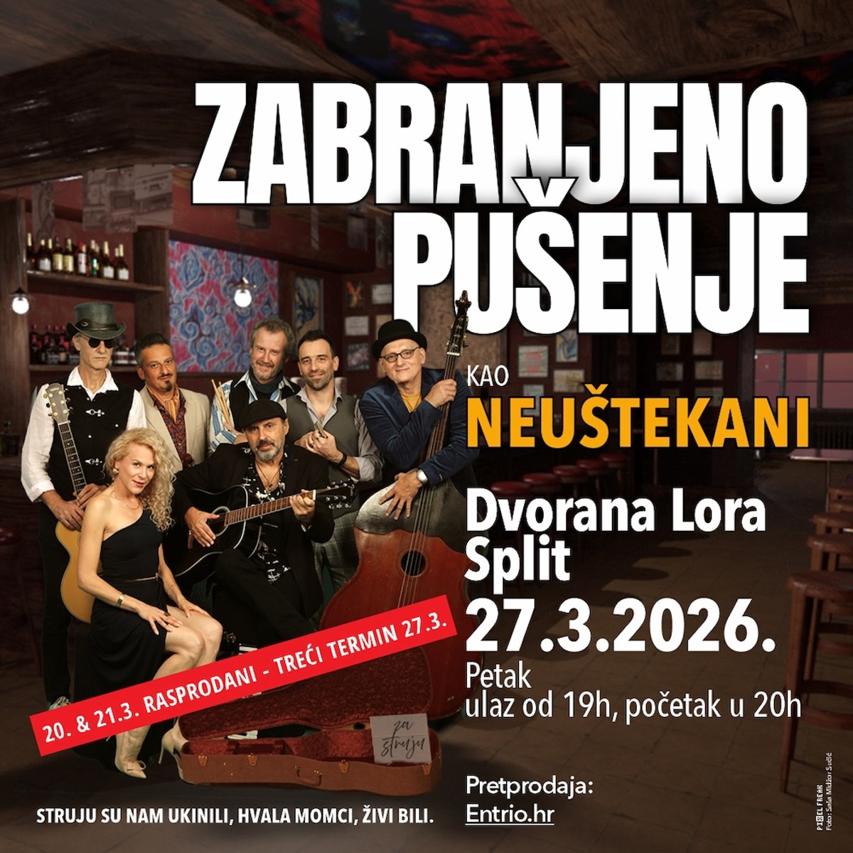 Neuštekani zbog velikog interesa najavljuju treći splitski koncert. Uskoro i nastupi u Münchenu i Rijeci
