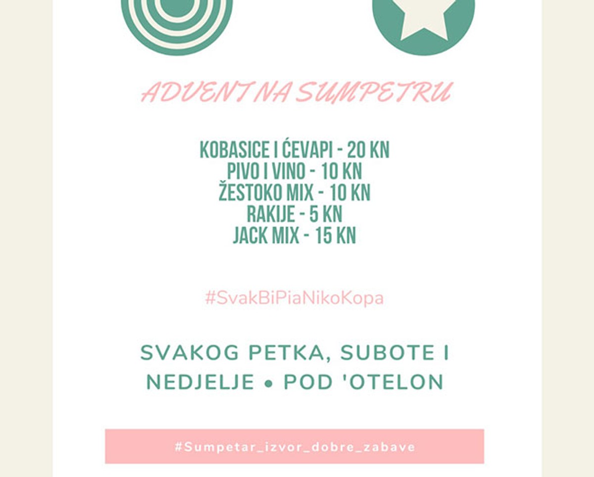 Advent na Sumpetru kreće u petak