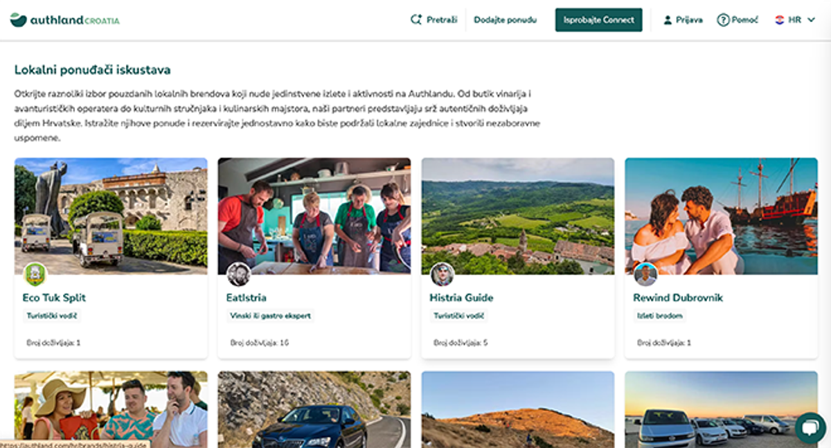 Od kulinarskih tura do penjačkih stijena: Authland sada postavlja fokus i na brendove pružatelja turističkih doživljaja 