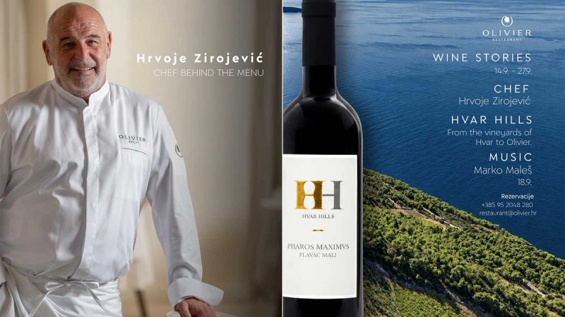 Kasno ljeto u Splitu uz Wine Stories: Olivier spaja vina Hvar Hillsa i gastronomiju Hrvoja Zirojevića