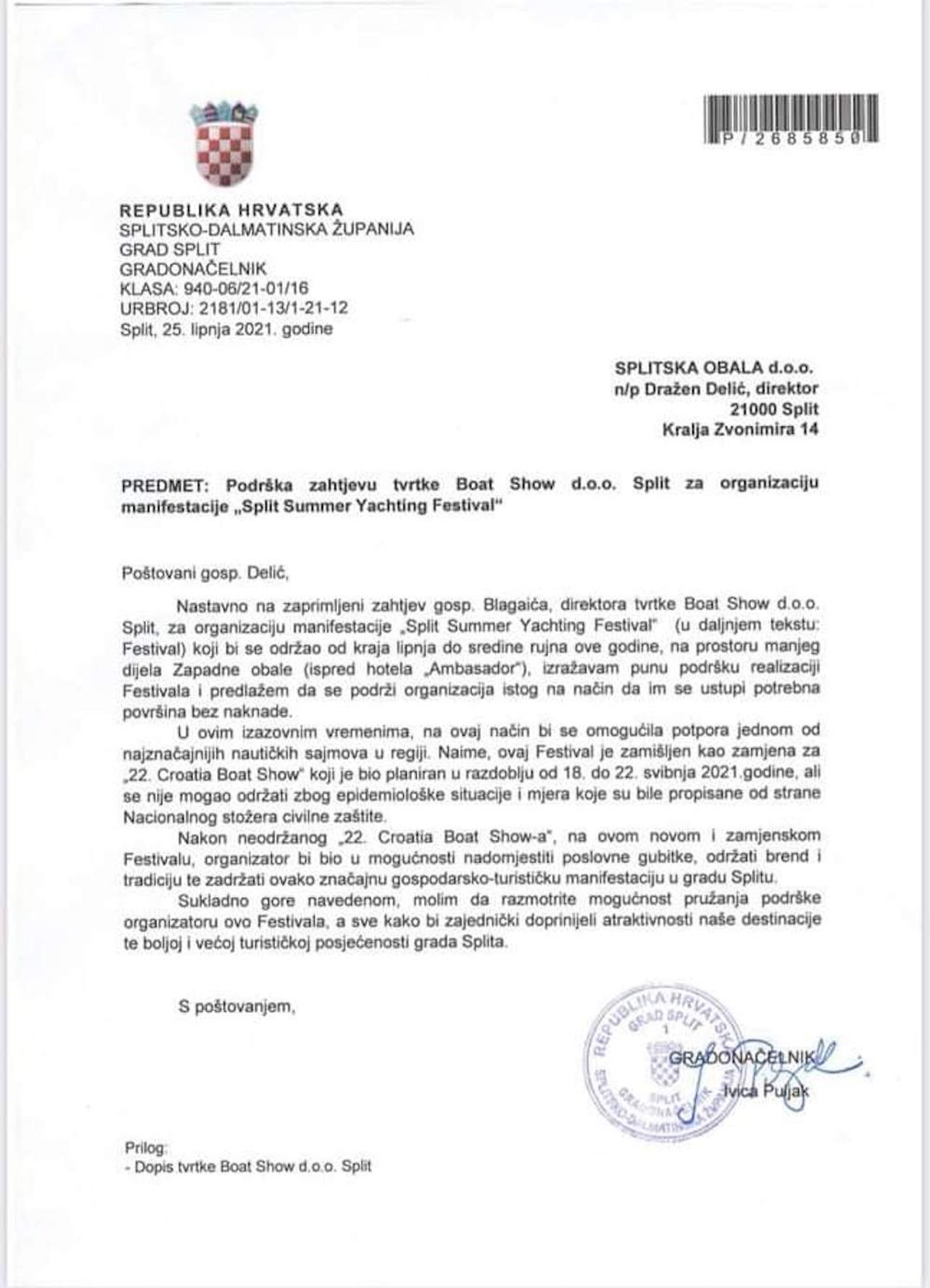 SPRIJEČEN POKUŠAJ POGODOVANJA? Puljak htio Blagaiću ustupiti Zapadnu obalu na 75 dana besplatno!