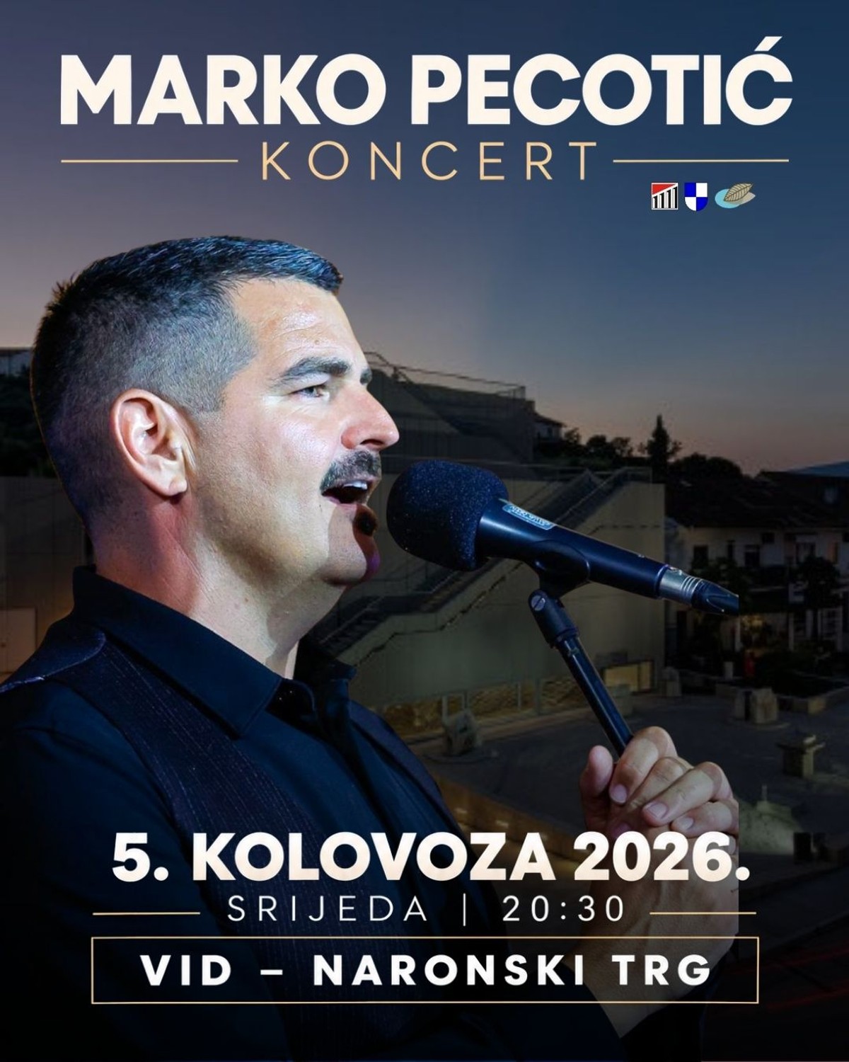 Marko Pecotić stiže u Vid: Glazbena večer na Naronskom trgu uz slobodan ulaz