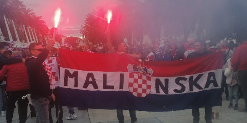 FOTO/VIDEO Gori Riva! Navijačko ludilo zahvatilo centar Splita