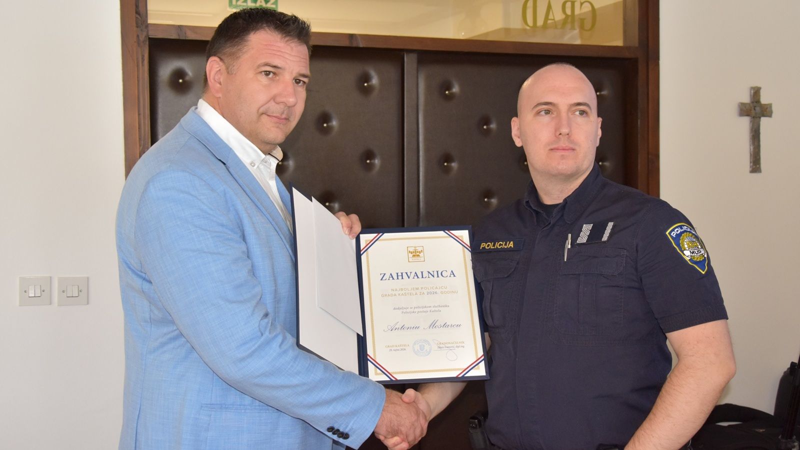 Antonio Mostarac najbolji kaštelanski policajac u 2026. godini