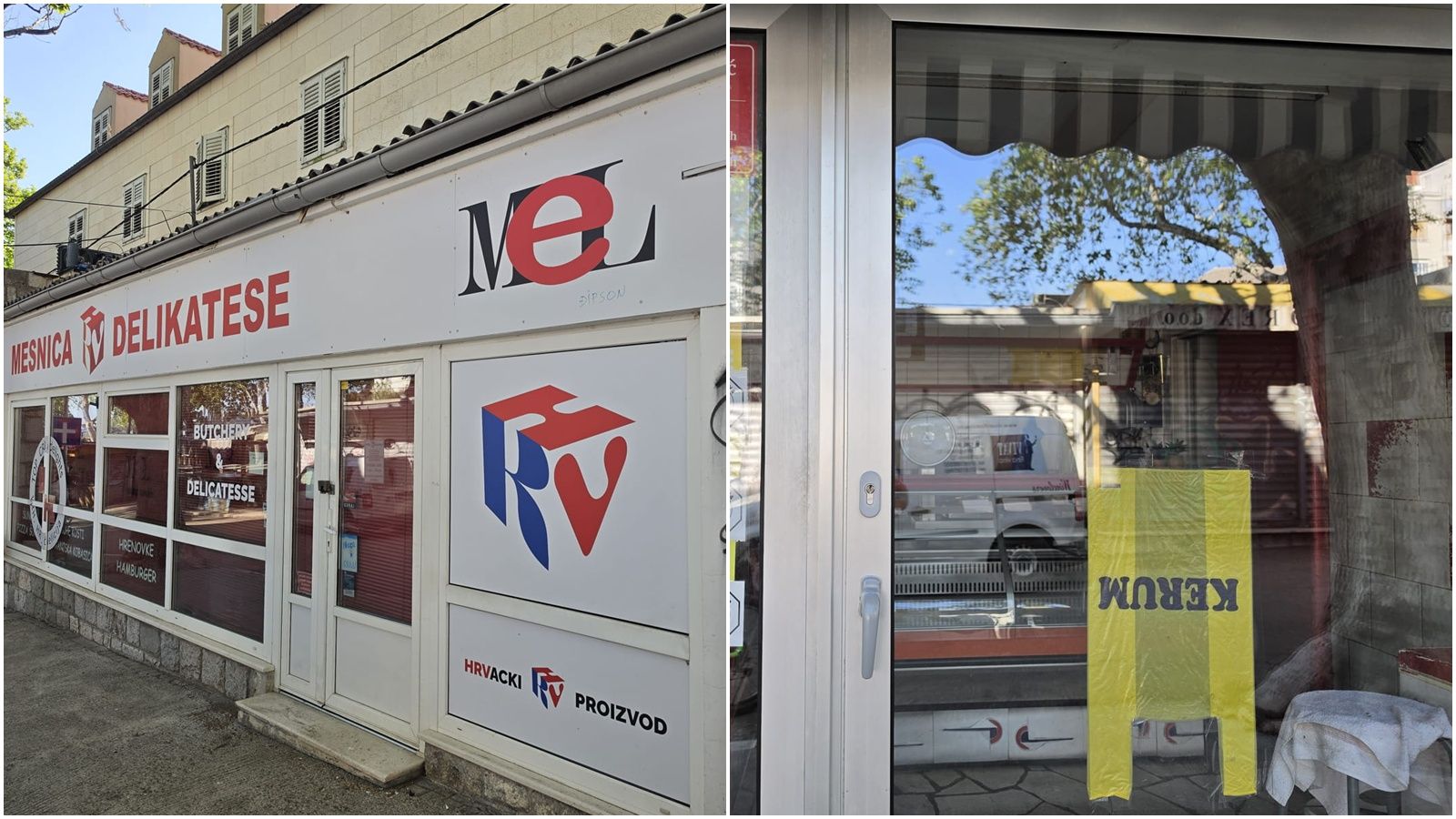 FOTO-CRTICE S PAZARA Hrvacka mesnica i Kerumova kesa! Nije pogreška, već potpis i splitski marketing