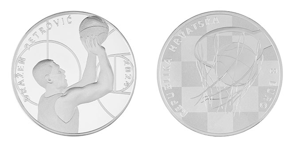 Zlatne i srebrne kovanice za šezdesetu obljetnicu rođenja Dražena Petrovića