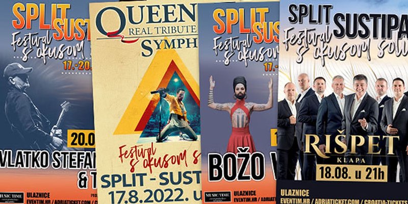 'S OKUSOM SOLI...' Gitarski virtuoz, lirski tenor anđeoskog glasa, vodeći svjetski tribute bend i najpopularnija splitska klapa čine postav festivala