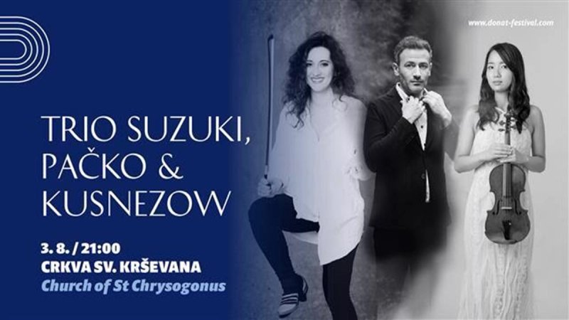 66. Glazbene večeri: Vrhunski glazbeni trio predvođen Kajanom Pačko stiže u Zadar