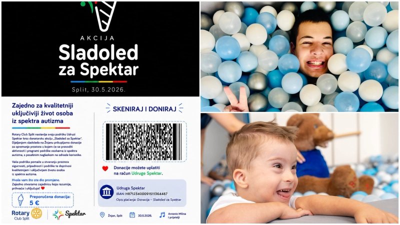 Rotary Club Split poziva na najslađu donatorsku akciju 'Sladoled za Spektar'