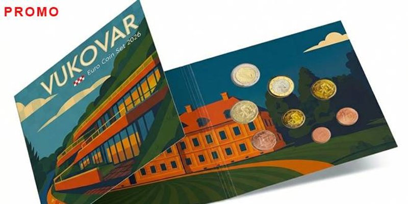Novo izdanje službenog seta eurokovanica - Euro set Vukovar 2026.