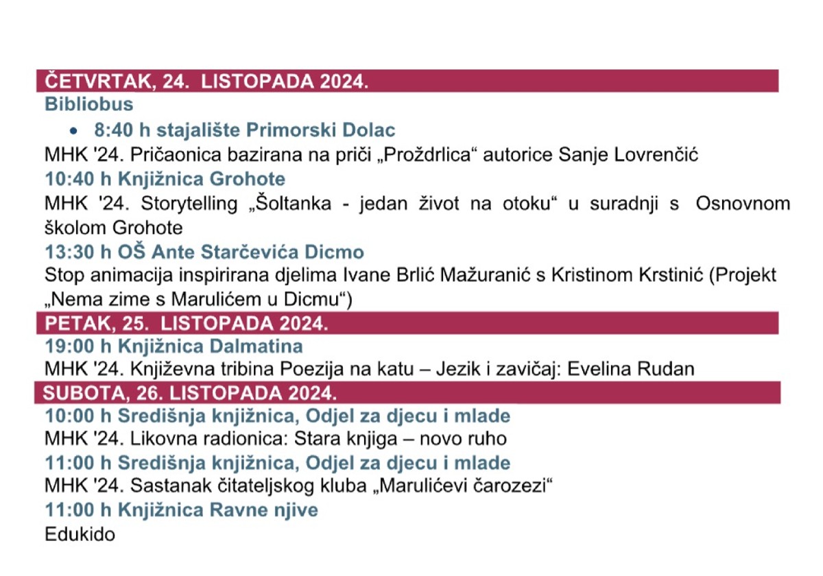 GKMM pripremila bogat program ovaj tjedan