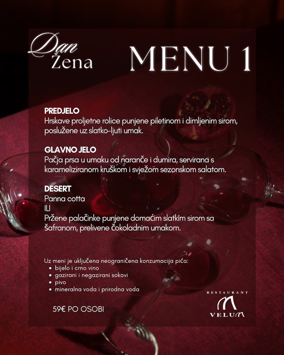 Velum slavi Dan žena uz ekskluzivnu večer vrhunske gastronomije i glazbe uživo