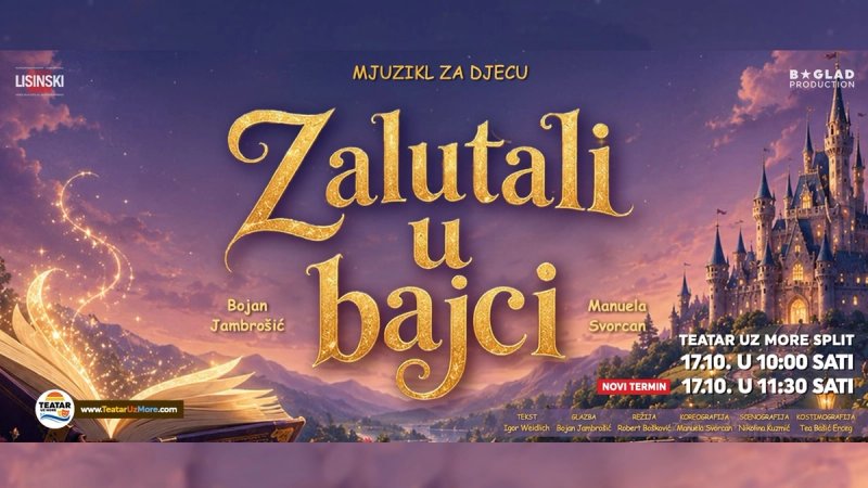 Novi mjuzikl za djecu 'Zalutali u bajci' na Teatru uz more: Prva izvedba 17. listopada gotovo rasprodana